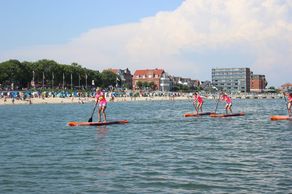 Damen Technik Rennen beim Amateur SUP CUP an der Nordsee in Wyk auf Föhr